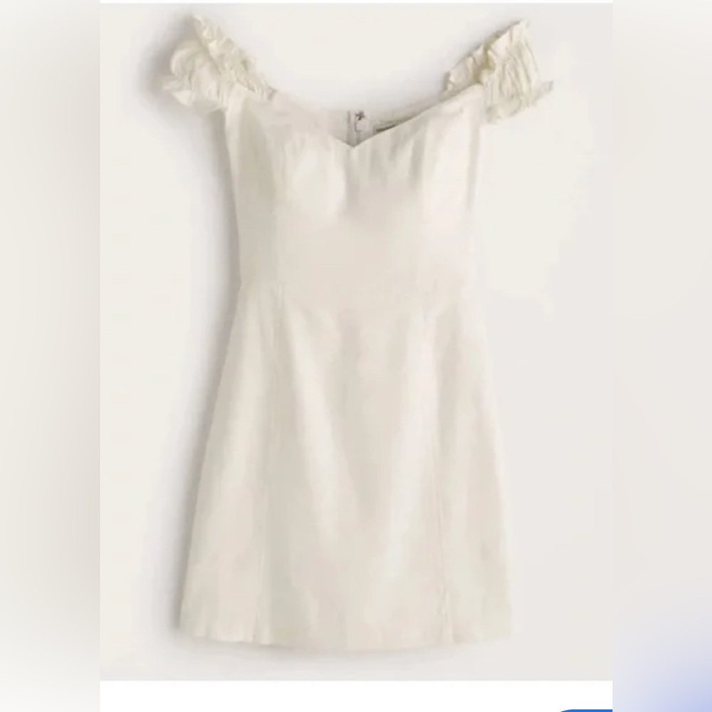Abercrombie & Fitch Off The Shoulder Corset Mini Dress  XS White